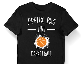 T-shirt homme personnalisé : J'peux pas j'ai basket