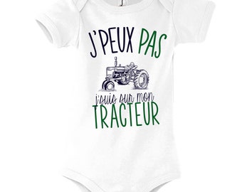 T-shirt Humour « J'peux Pas J'ai Tracteur » - Cadeau Drôle Ferme, Agriculture, Pour Homme/femme, Coupe Classique 241 G