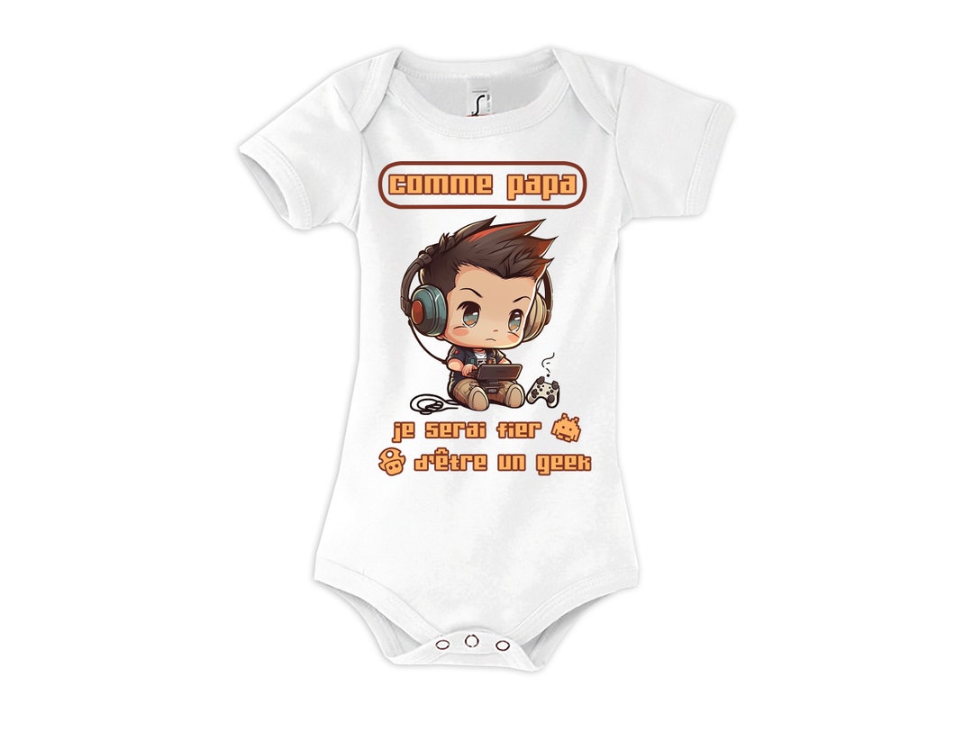 Body Bebe Geek Vetement bebe gamer humour mignon sans manche pour garcon Etsy France