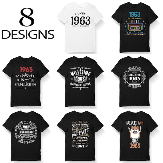Birthday Gift Idea 60 Years Year 1963 T shirt Bio Men and Women