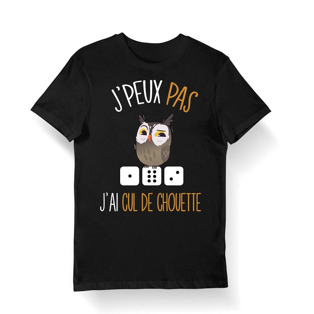 T-shirt Humour "Cool Party" Avec Chouettes - Look Oversize Pour Homme, Coton, Plusieurs Tailles