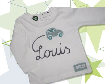 Baby-Namensshirt Auto