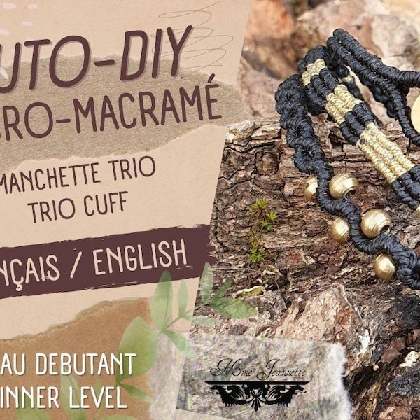 Kit débutant pour création d'un bracelet manchette - Tuto DIY YouTube : Mme Jeannette - Les Tutos