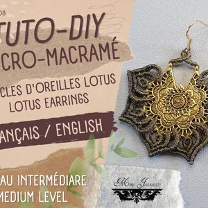 Kit for creating LOTUS earrings - DIY YouTube tutorial: Mme Jeannette -Tutorials