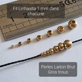 Raw Brass Large Hole Beads, 1mm, 2mm, 2.5mm, 3mm, 4mm, 5mm and 6mm - Micro-macrame Supplies - Undyed Beads product logo