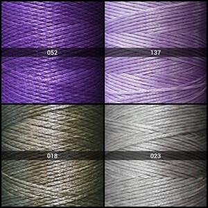 Fils cirés plats 0,8 mm x 0,3 mm 150d Fils polyester cirés pour Micro-macramé ou couture de cuir image 8