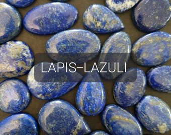 Lapis lazuli cabochons - Blue fine stone cabochons - Micro-macrame or wire crimp cabochons