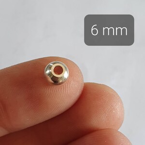 Perles gros trou en Laiton German Silver, 1 mm, 2 mm, 2,5 mm, 3mm, 4 mm, 5 mm et 6 mm Fourniture pour Micro-macramé image 9