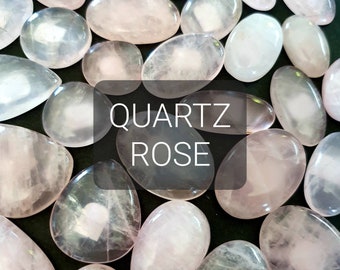 Rose Quartz Cabochons - Light pink fine stone cabochons - Micro-macramé or wire crimp cabochons