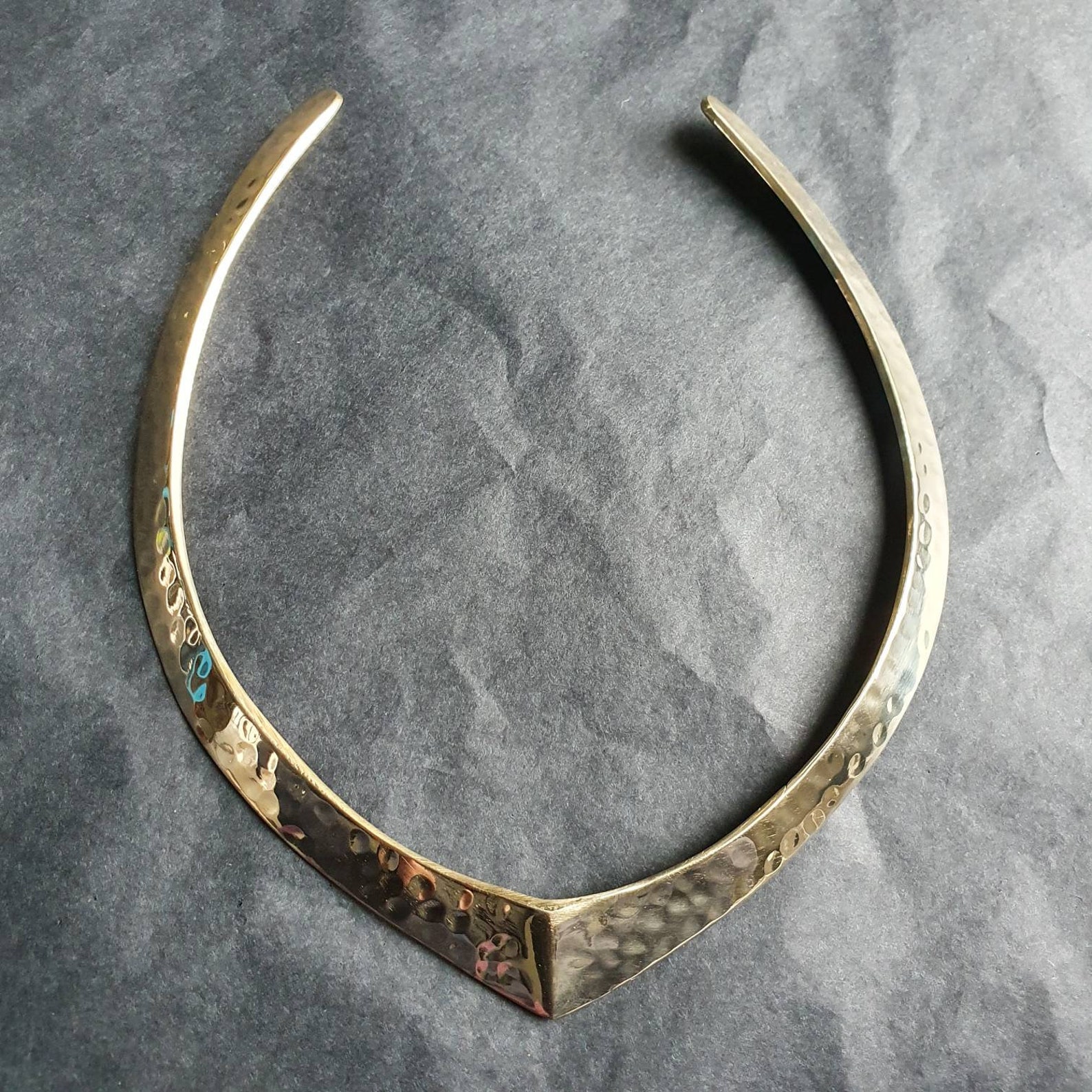 Collier Torque Laiton Doré Style Baroque Celtique - Neuf Jamais Porté | Bijou Vintage