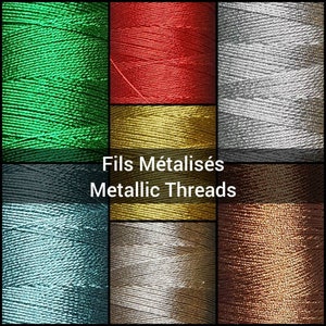 Fili metallici color oro, oro pallido, argento, azzurro, verde, marrone e rosso, rotondi da 0,6 mm - Per micro-macramè o attività creative