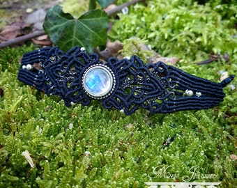 Bracciale Micro-Macramè Labradorite Bianca