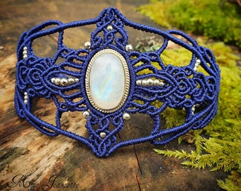 【HYPNOTIZE】BLUE GEMSTONE MACRAME BRACELET▲SVT着用 Sapphire Adjustable Macrame Knot Bracelet – Ro & Gieo
