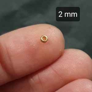 Perline a foro largo in ottone grezzo, 1 mm, 2 mm, 2,5 mm, 3 mm, 4 mm, 5 mm e 6 mm Fornitura per Micro-macramé Perle non tinte immagine 4