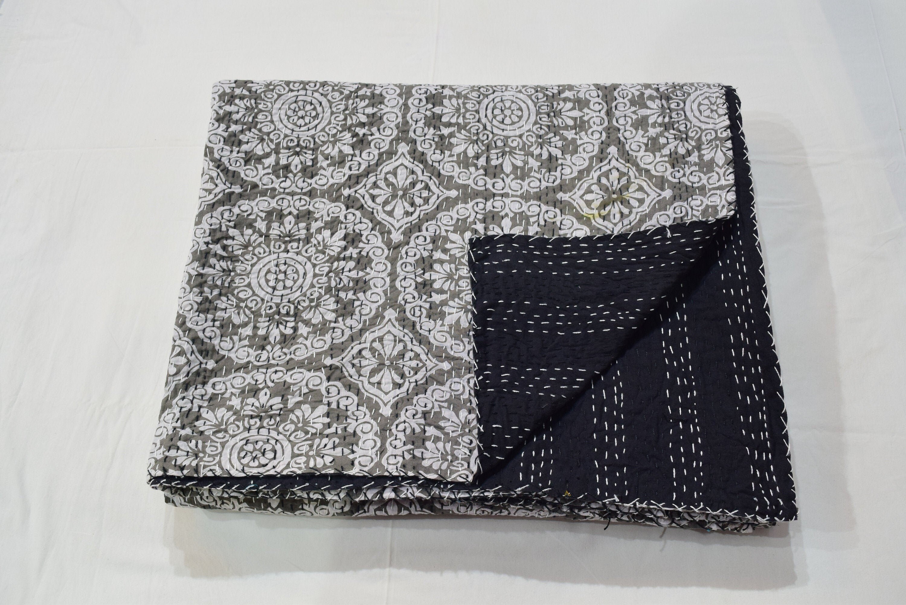 Kantha Quilts handmade and hand stitched kantha quilts Etsy