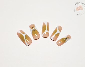 Retro Olive - Abstract Press On Nail Kit