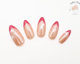 nails for red dress Kendall Jenner wore a dress made of red fingernails on Schiaparelli catwalk