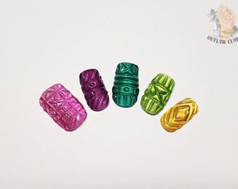 Technicolor Glass - 3D Rainbow Cat Eye Press On Nail Kit