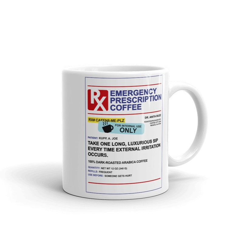 Rx/Personalized Prescription Coffee Mug Etsy