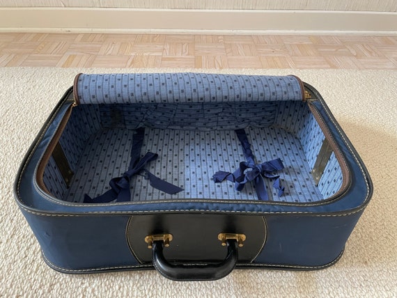 Soft Side Cloth Suitcase - 1950s - image 8