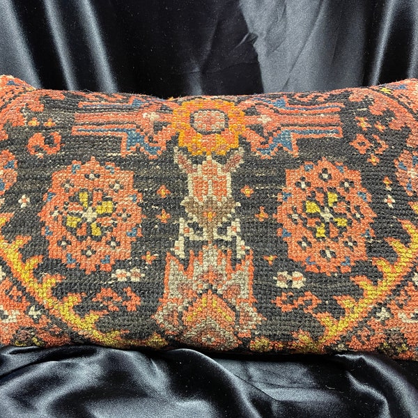Oriental Rug Pillow from a Late 19th C. Southwest Persian Rug Fragment