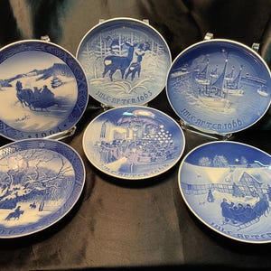 Bing & Grondahl Christmas Plates - Royal Copenhagen - Denmark - c. 1960s