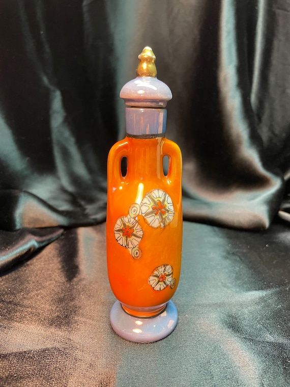 Peach Lustre Perfume Bottle - Japan - c. 1940s