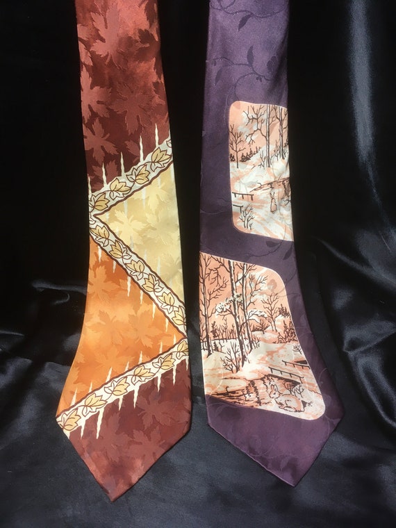 Two 1940's Ties for Autumn and Winter