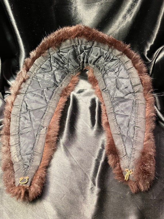 Dark Brown Mink Fur Collar - c. 1970s - image 3