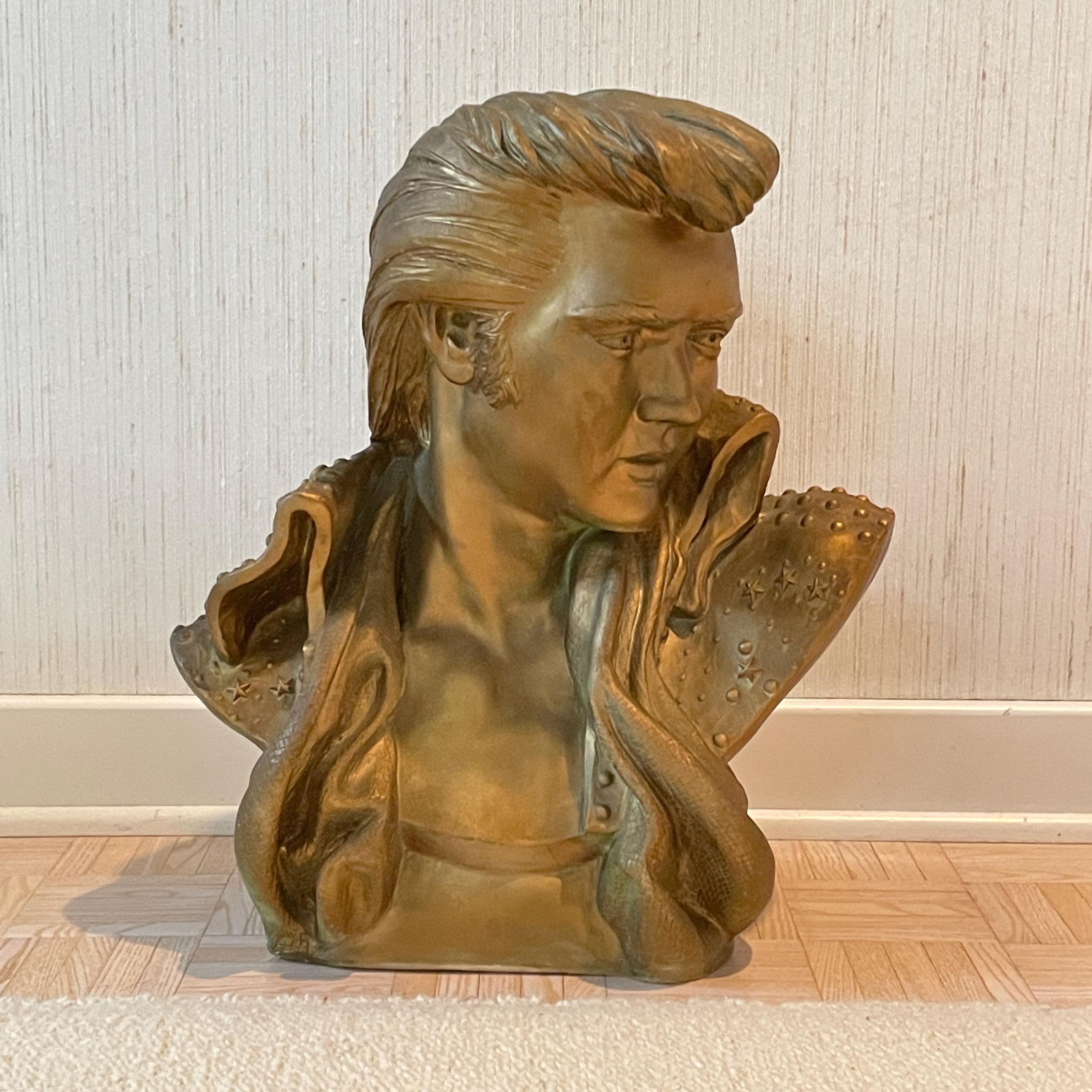 Bronzen Elvis Beeld Hars Nemesis Now Büste Nemesis Now Elvisly Yours Elvis-Büste, Harz Officiële Elvis Memorabilia