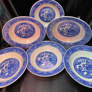 Blue Willow Soup Bowls - USA - c. 1960s