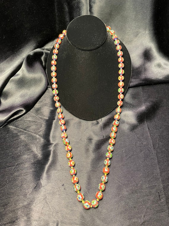 Cloisonne' Bead Necklace - Mid 20th C. - image 3