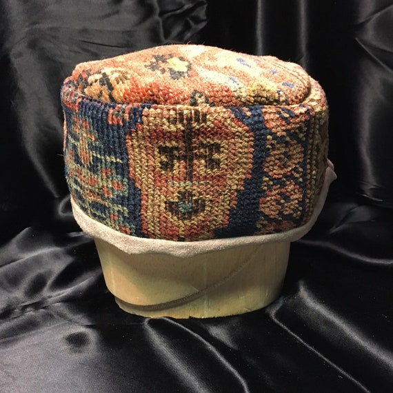 Oriental Rug Hat from late 19th c Oriental rug pillow | Etsy