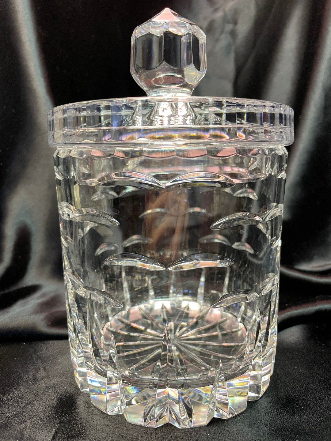 Lead Crystal Cookie Jar Poland C. 1980s Etsy