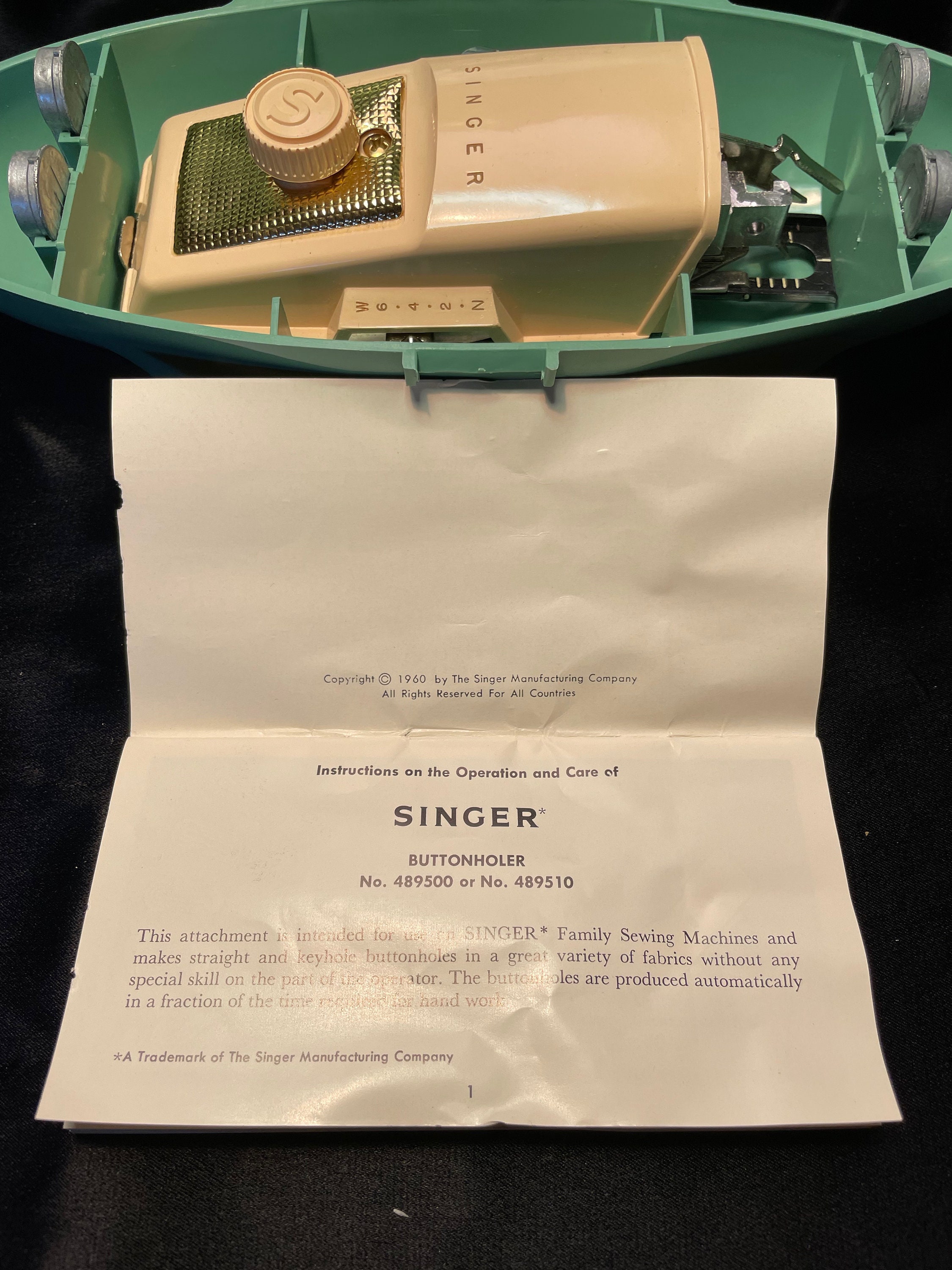 Singer Buttonholes C. 1960s Etsy