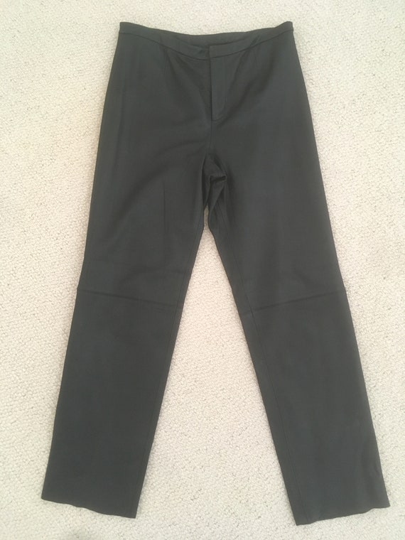 Black Leather Women's Pants - 1990's