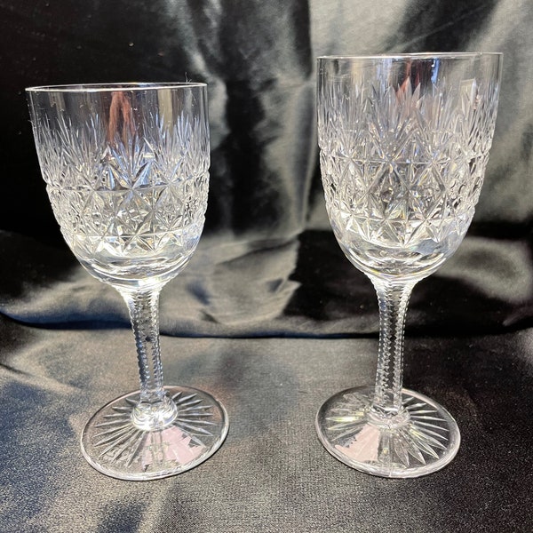 Tudor "Jewel" Crystal Glasses - England - 1970s