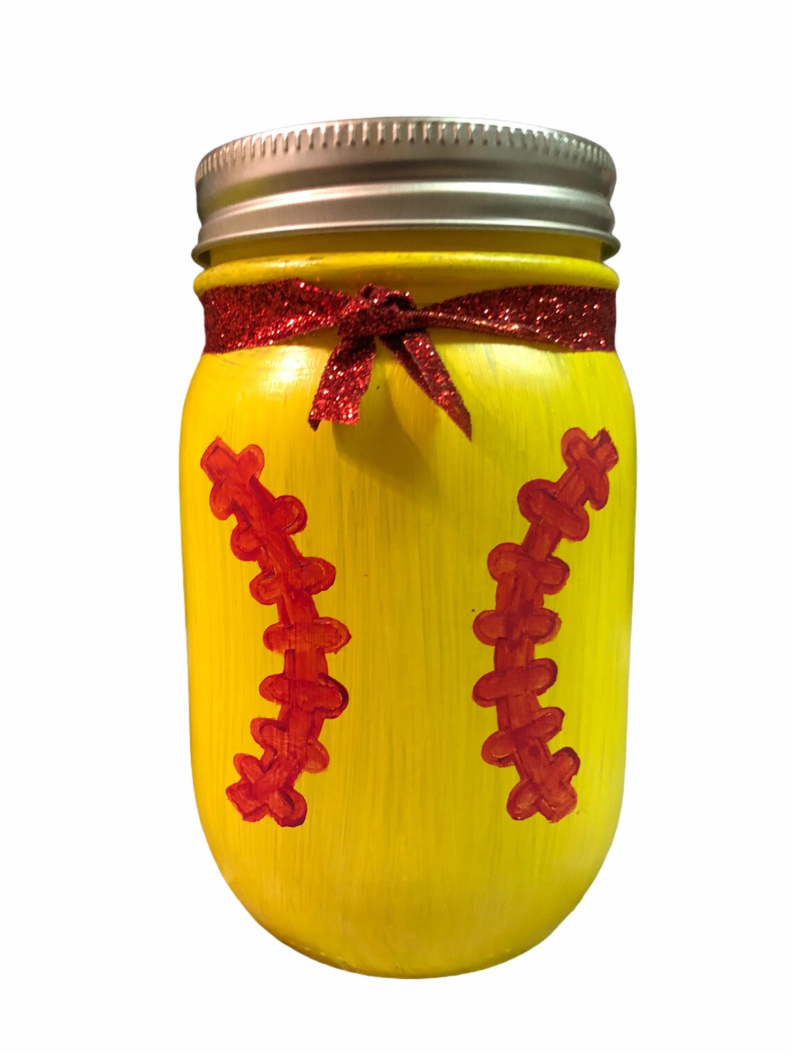 Softball & Baseball Hand Painted Mason Jars Etsy