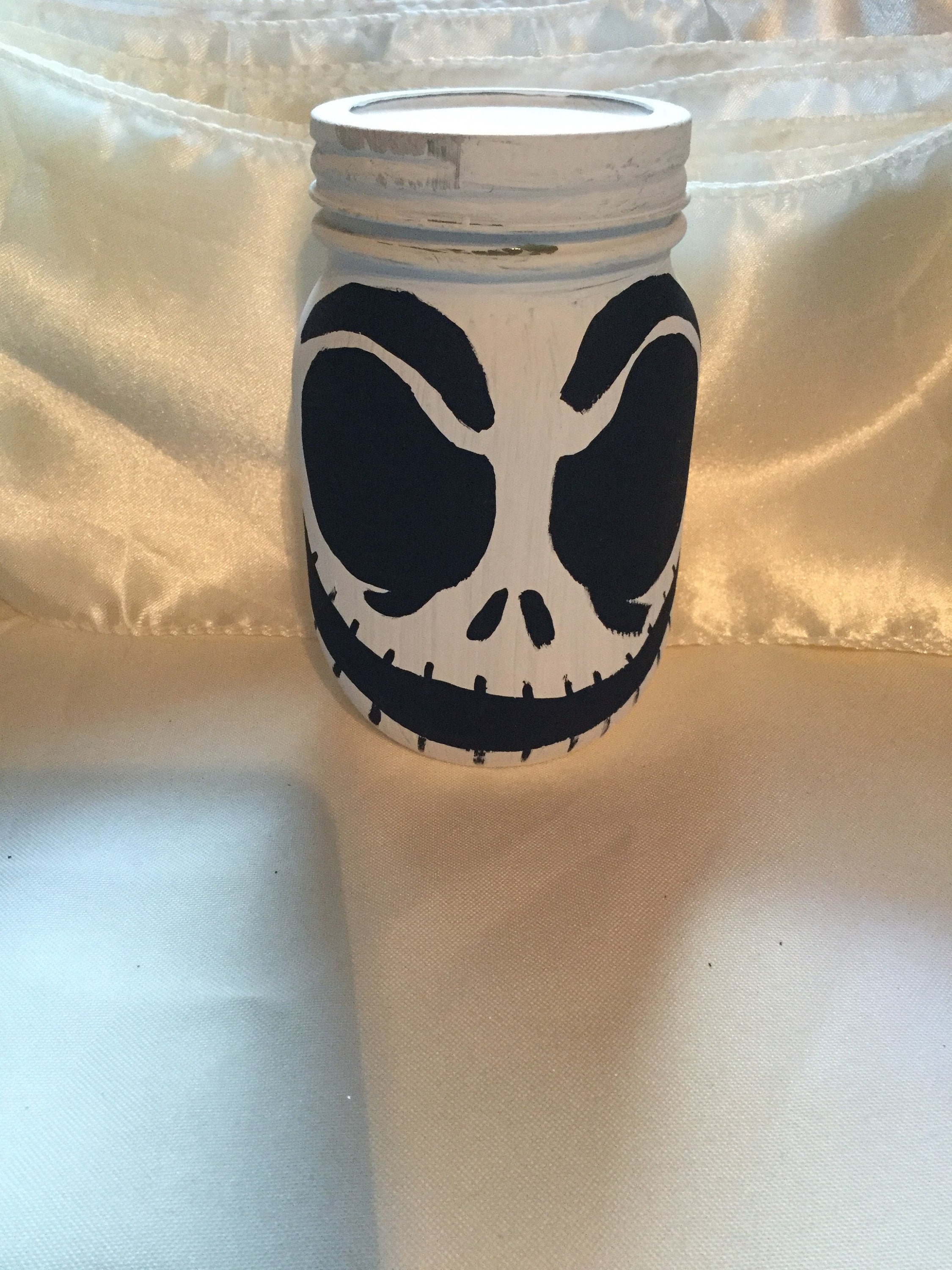 Jack Skellington Hand Painted Mason Jars Etsy