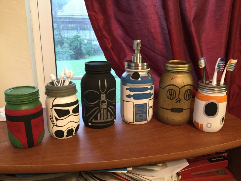 Hand Painted Star Wars Mason Jar Sets Etsy Australia