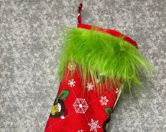 Gorgeously Ugly Grinch Christmas Stocking
