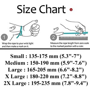 Size chart for Apple Watch Bands