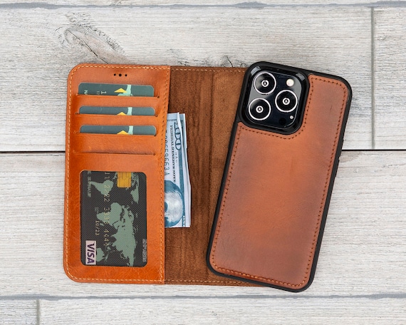 Apple - iPhone 14 Pro Max レザーケースウオレットセット Full Grain Leather iPhone 14 Pro Max Wallet Case: Magnetic
