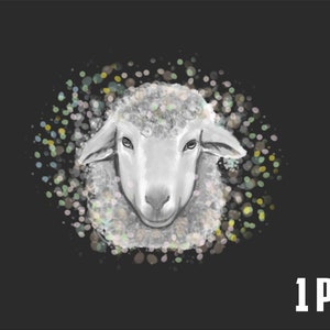 Sheep, Farm Decor, Hand Drawn, Sublimation, Transfer Design, T Shirt Design, Png Digital file
