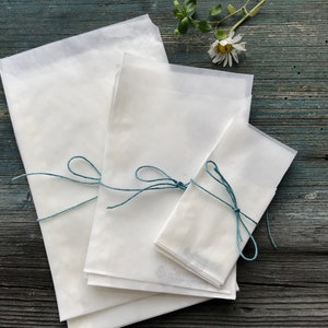 Tüten aus Pergamin, 50 Stück, Flachbeutel, transparent, kleine Papiertütchen, 45x60mm, 85x117mm, 105x150mm
