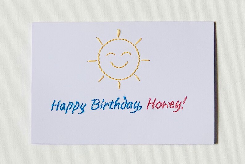 Hand embroidered,Greetings Cards Get Whale soon card Father\u2019s Day Greeting Card Happy Birthday Card