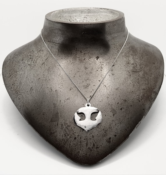 Recycled Sterling Silver Anchor Pendant Necklace