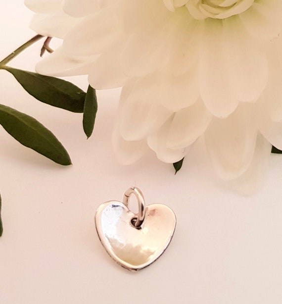 Recycled Silver Heart Charm Necklace Bracelet