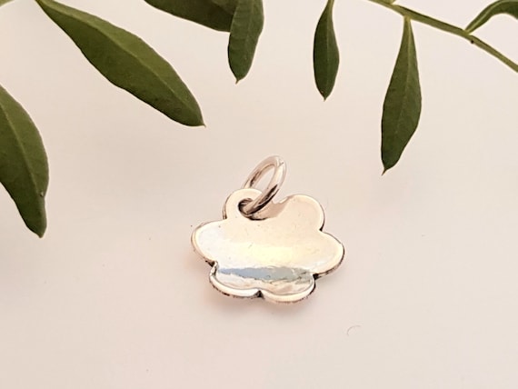 Recycled Silver Flower Charm Necklace Bracelet