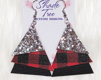 Layered Christmas Tree Earrings